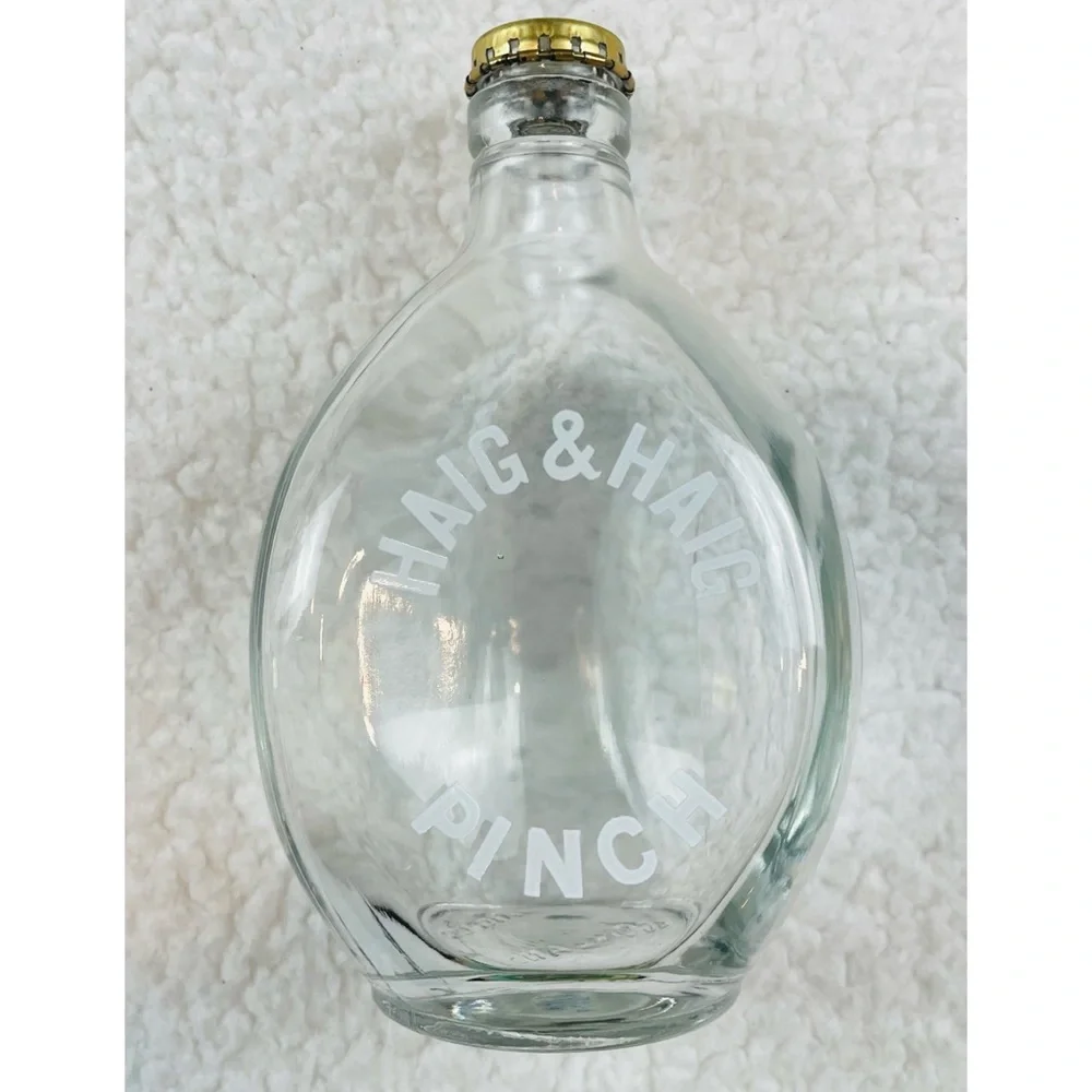 (VTG) HAIG & HAIG • Pinch Antique Scottish Whiskey Bottle w/ Original Cap